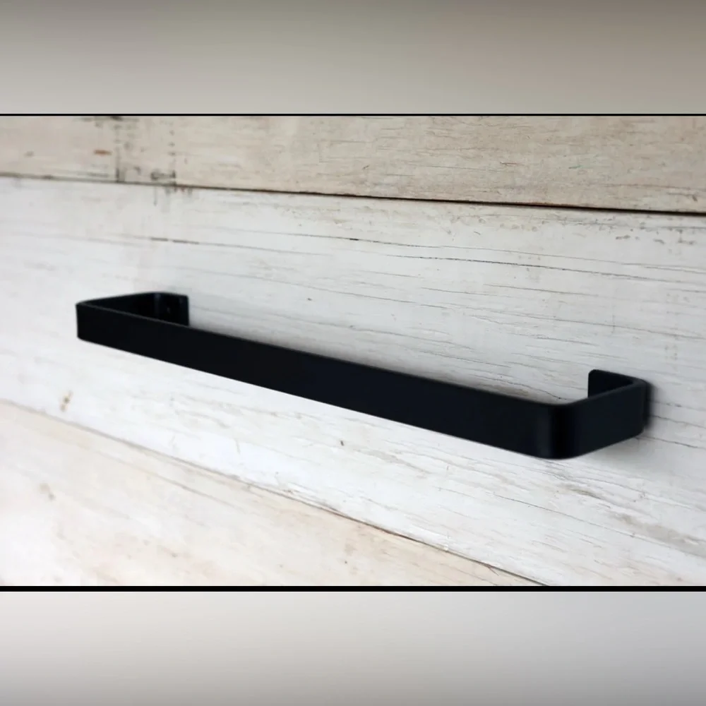 West Elm Black Metal Towel Bar